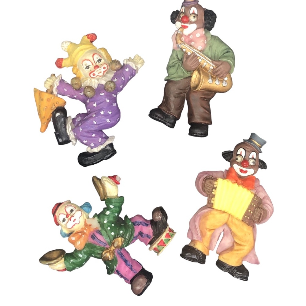 Set of 4 Clowns Refrigerator Magnets